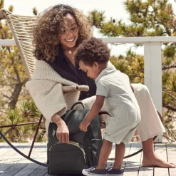 Diaper Bags-Skip Hop Evermore 6-in-1 Diaper Backpack Black
