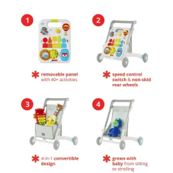 Baby Walkers|Play + Learn Toys-Skip Hop Explore & More Grow Along 4-in-1 Activity Walker