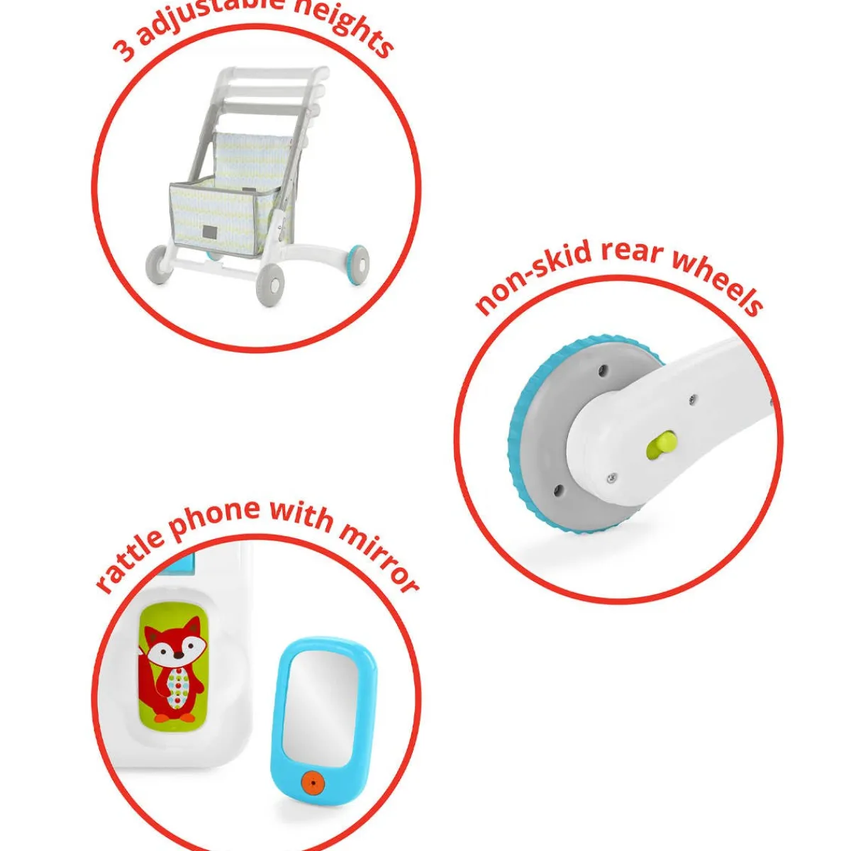 Baby Walkers|Play + Learn Toys-Skip Hop Explore & More Grow Along 4-in-1 Activity Walker