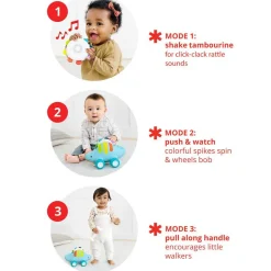 Musical Instruments|Pull Toys-Skip Hop Explore & More Shakin Stegasaurus 3-in-1 Musical Toy