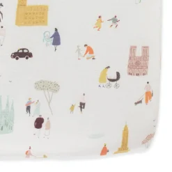 Crib Fitted Sheets-Pehr Explore the World Crib Sheet