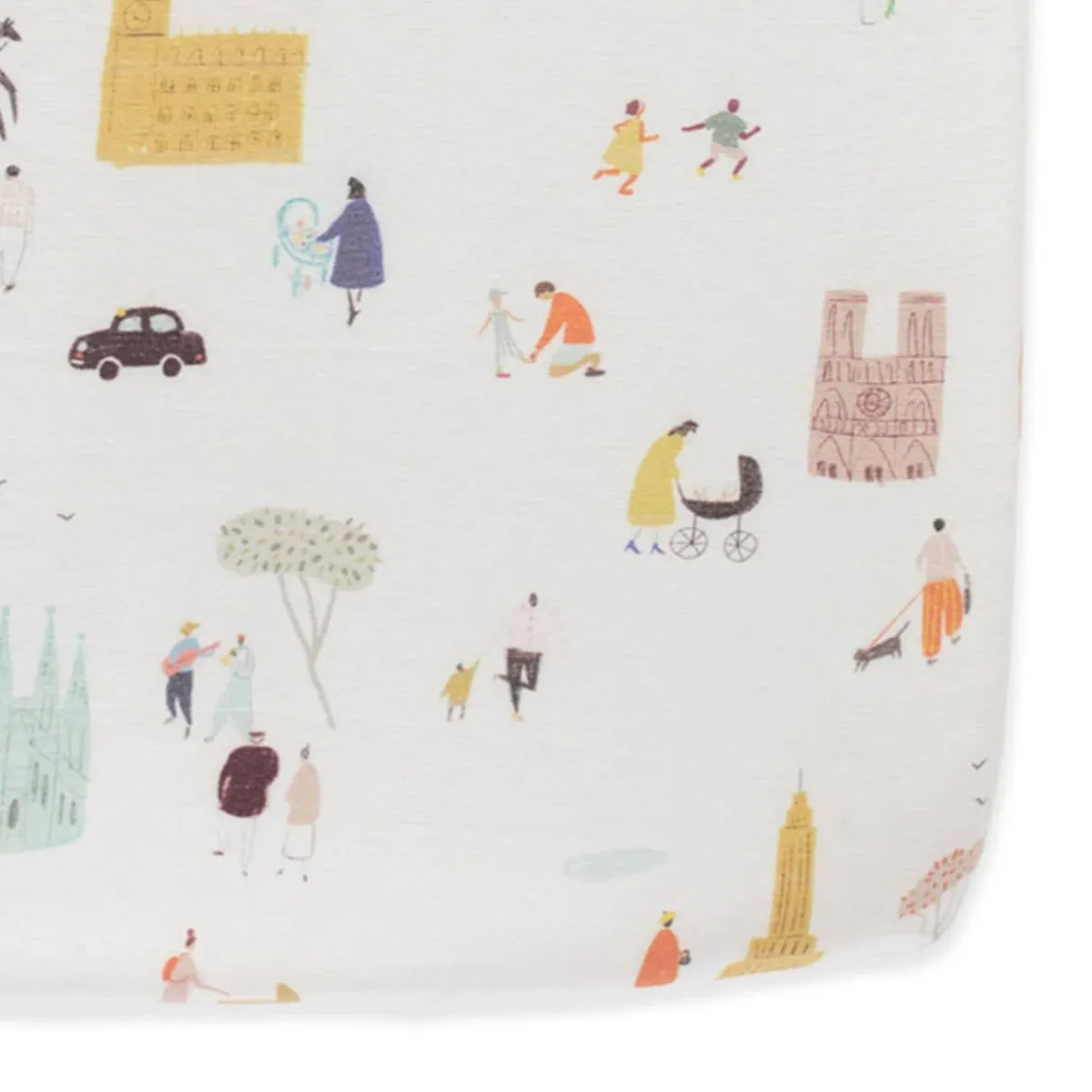 Crib Fitted Sheets-Pehr Explore the World Crib Sheet