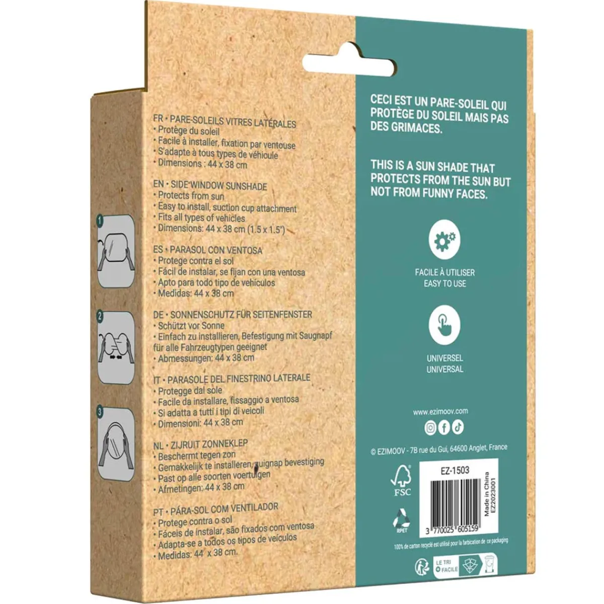 Car Seat Accessories-Ezimoov Ezi Sun Stoppers