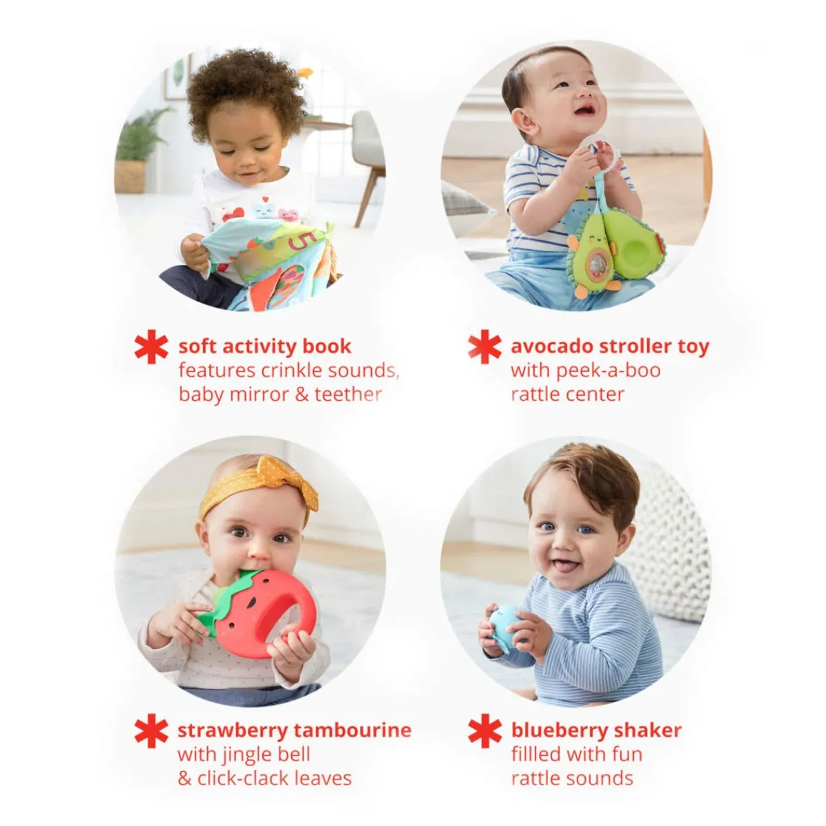 Grasping Toys|Stroller Toys-Skip Hop Farmstand Fresh Picks Gift Set