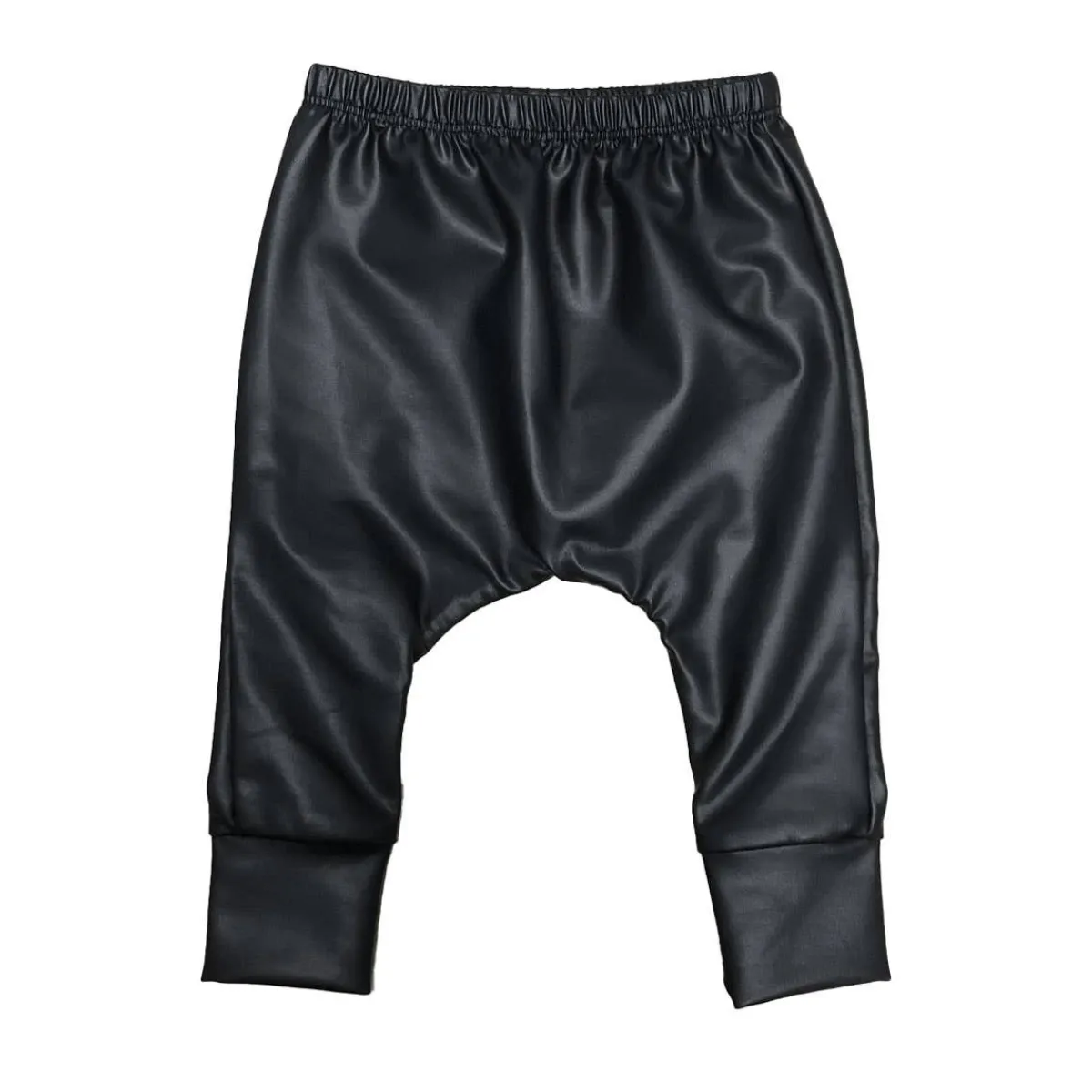 Pants|Baby Leggings-Posh & Cozy Faux Leather Harem (Infant) Black