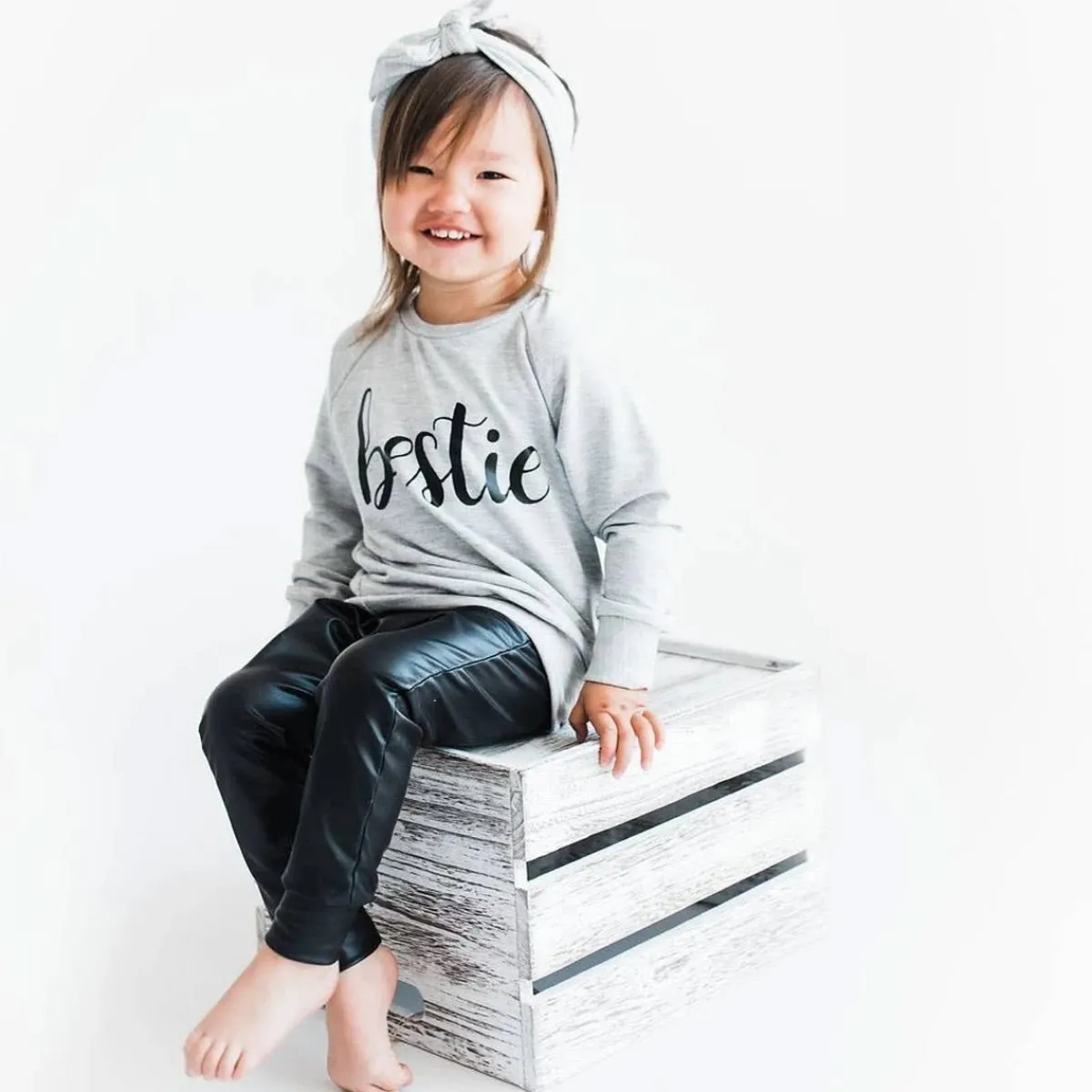 Pants|Baby Leggings-Posh & Cozy Faux Leather Harem (Infant) Black