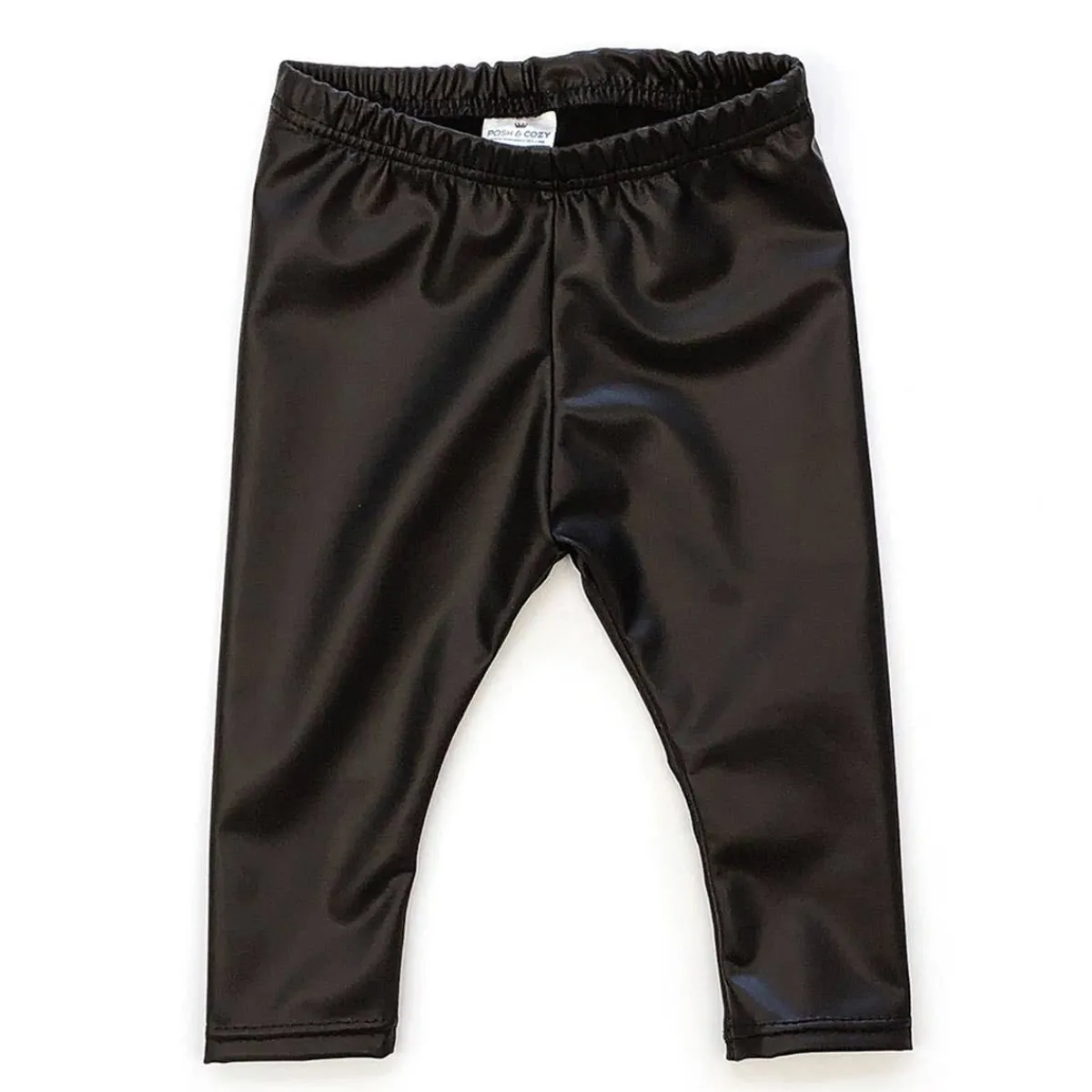 Pants|Baby Leggings-Posh & Cozy Faux Leather Legging (Infant) Black