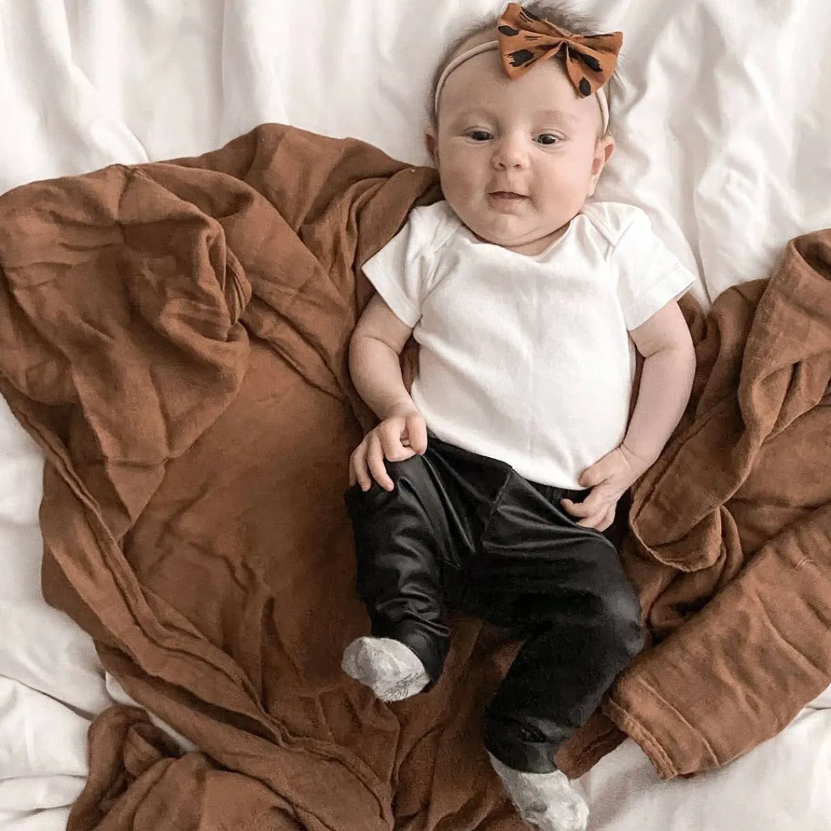 Pants-Posh & Cozy Faux Leather Legging (Toddler) Black