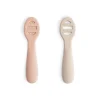 Kids Utensils|Toddler Training Utensils-Mushie First Feeding Baby Spoons (2 Pack)
