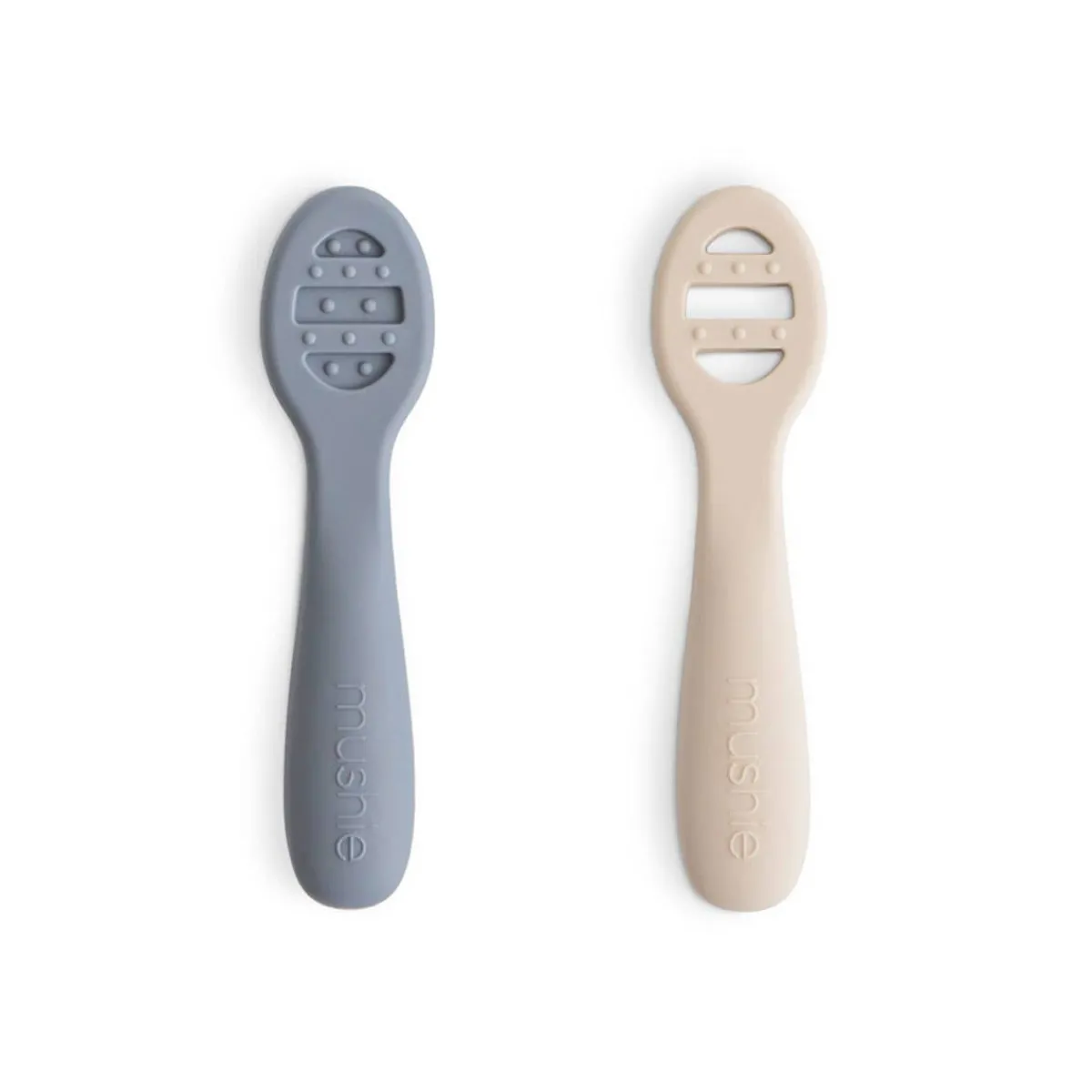 Kids Utensils|Toddler Training Utensils-Mushie First Feeding Baby Spoons (2 Pack)