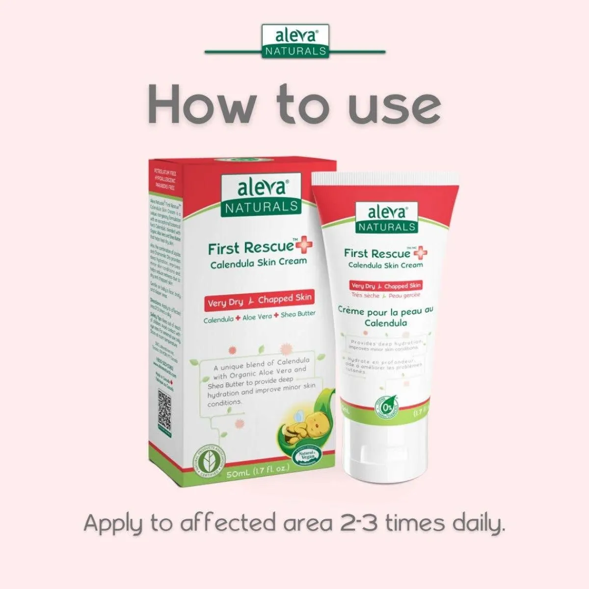 Kids Lotion|Infant Moisturizer-Aleva Naturals First Rescue Calendula Skin Cream (50 mL)