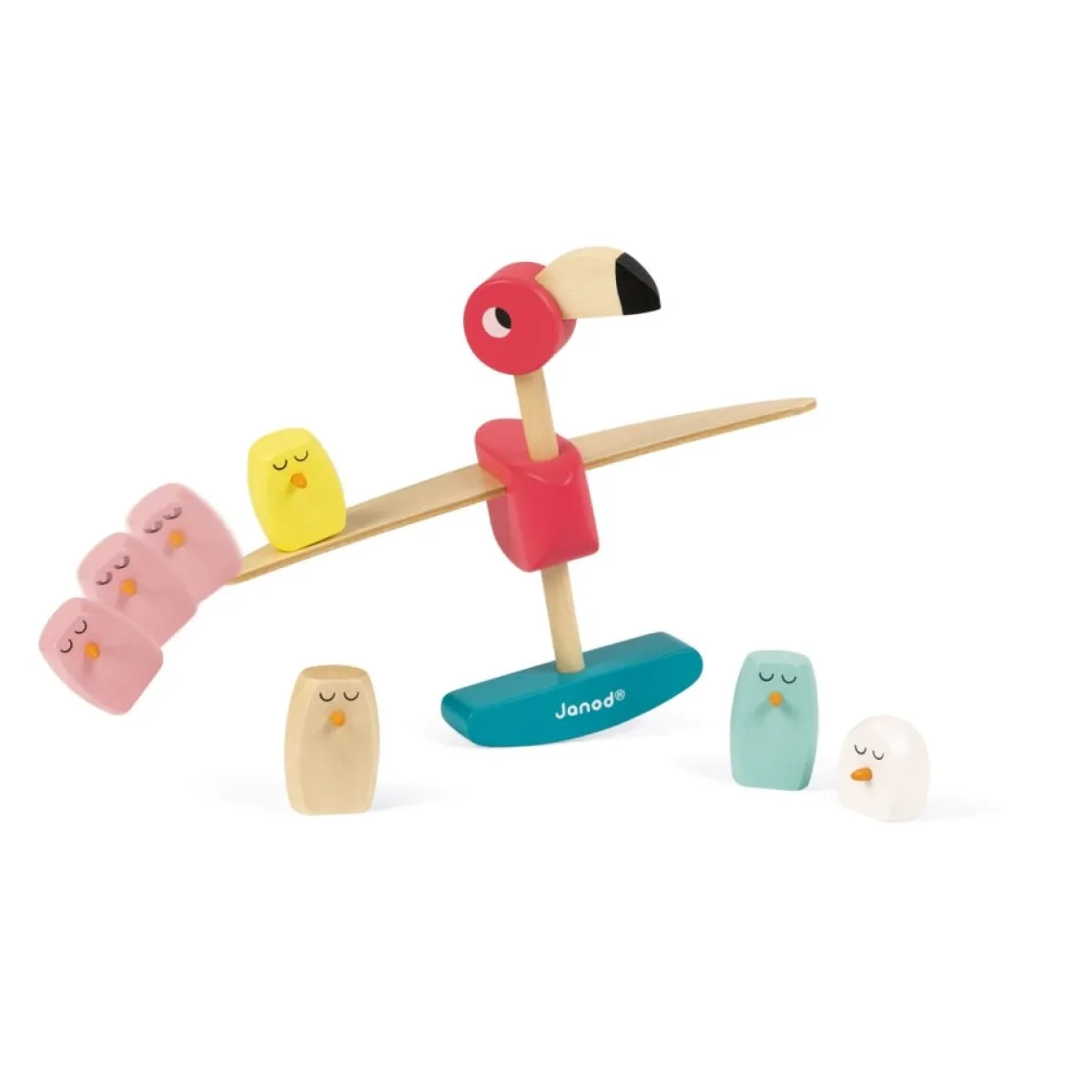Wooden Toys|Play + Learn Toys-Janod Flamingo Balancing Game