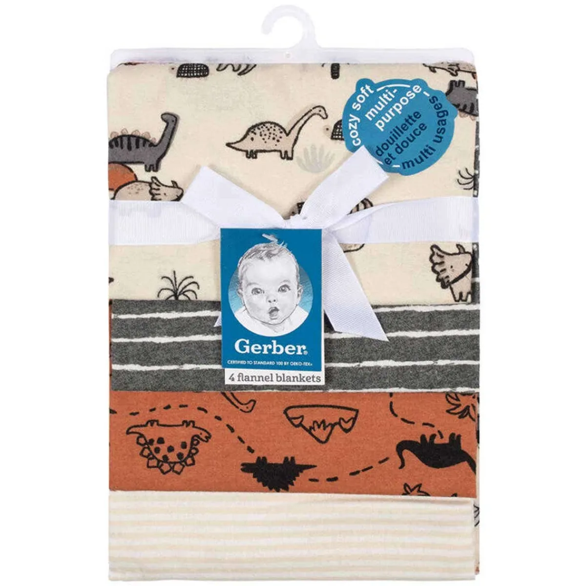 Blankets-Gerber Flannel Receiving Blanket (4 Pack)