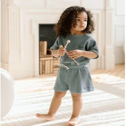 Shorts-Blueberri Flared Shorts
