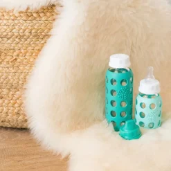 Nipples + Bottle Accessories-Lifefactory Flat Caps (2 Pack)