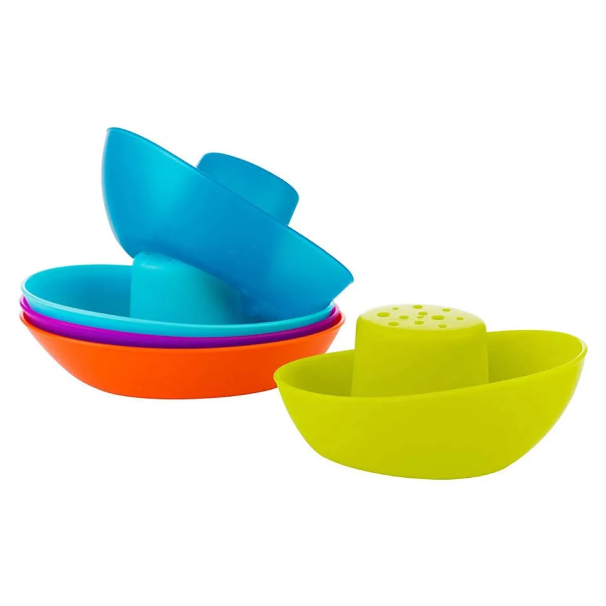 Stack + Nest Toys|Bath Toys-Boon Inc. Fleet Stacking Boat Cups
