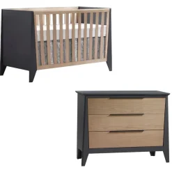 Dressers|Nursery Collections-Nest Flexx Classic Crib + Flexx 3 Drawer Dresser XL