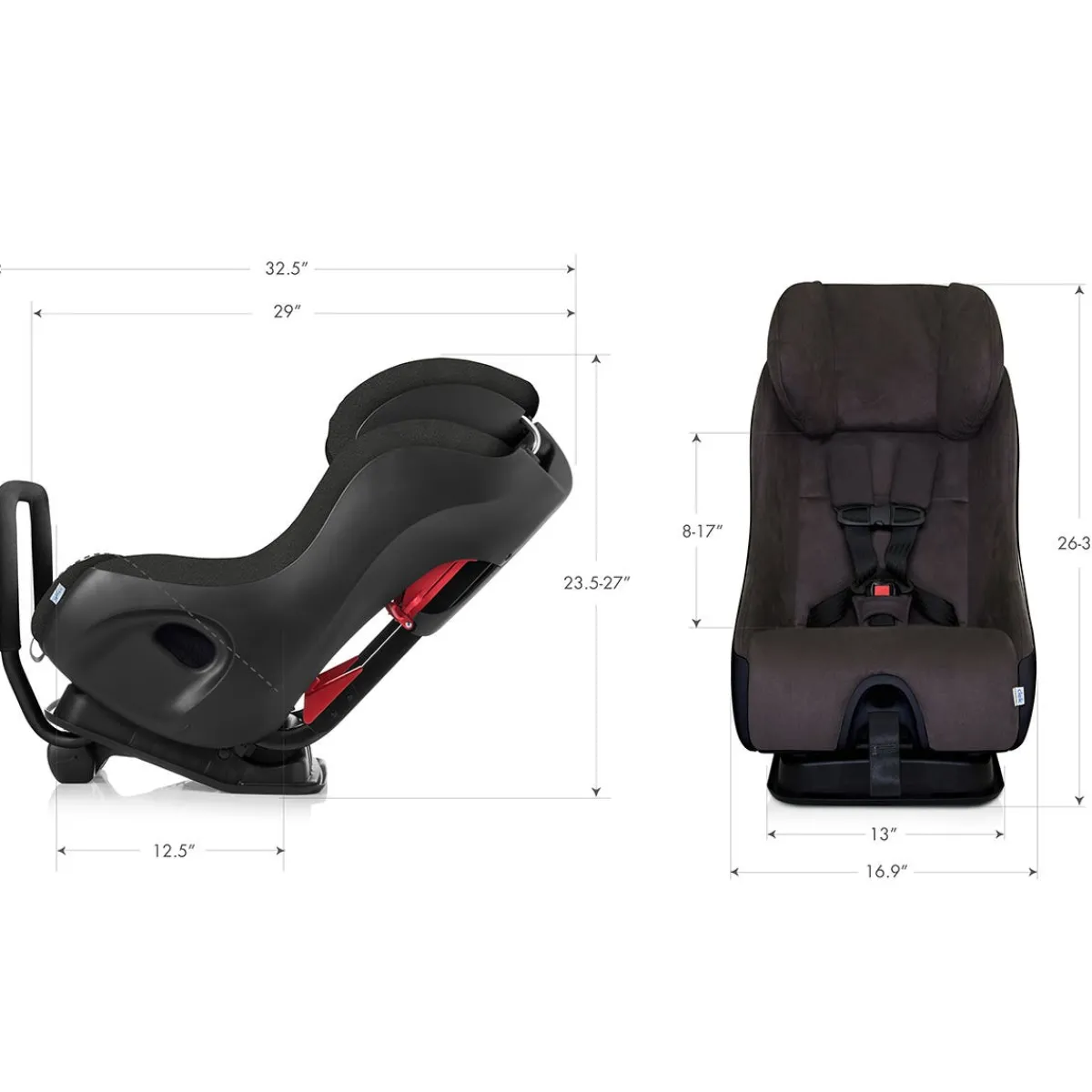 Car Seat Bases|Convertible Car Seats-Clek Fllo Convertible Car Seat - Slate