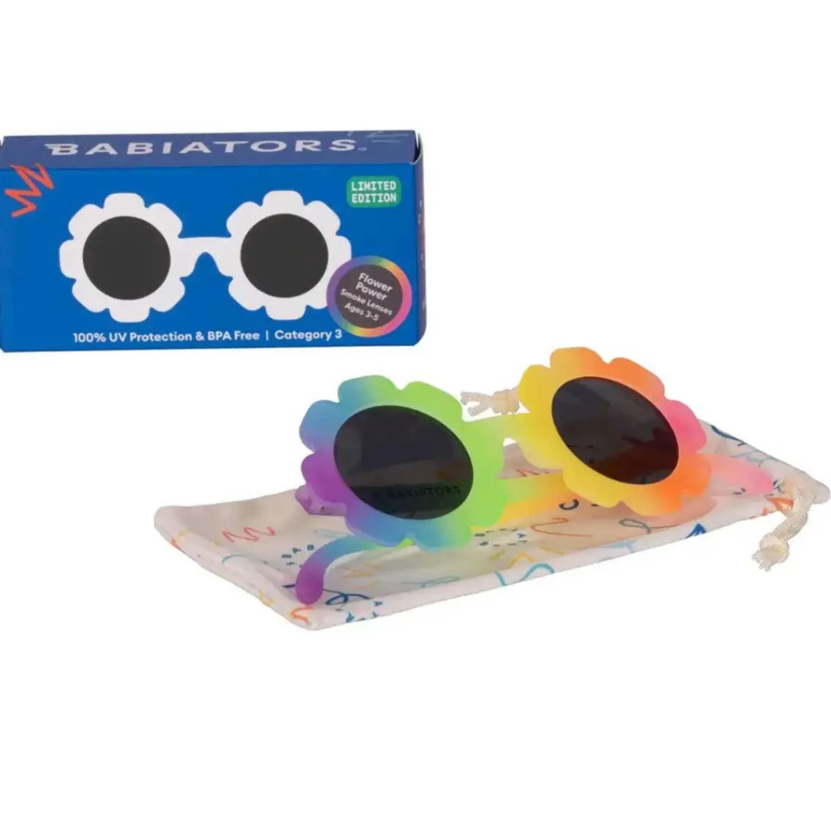 Sunglasses-Babiators Flower Sunglasses (Limited Edition) - Rainbow Collection Rad Rainbow