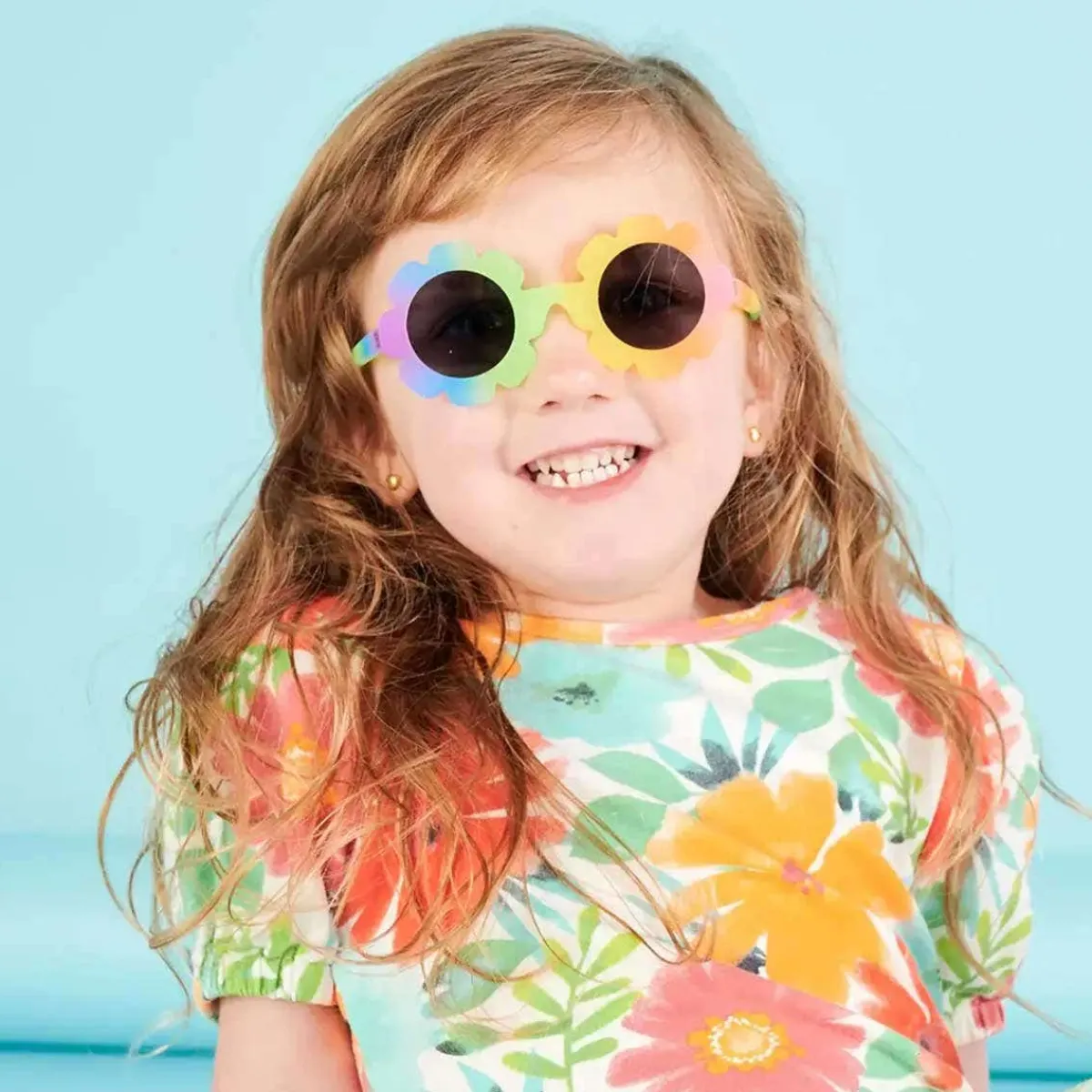 Sunglasses-Babiators Flower Sunglasses (Limited Edition) - Rainbow Collection Rad Rainbow
