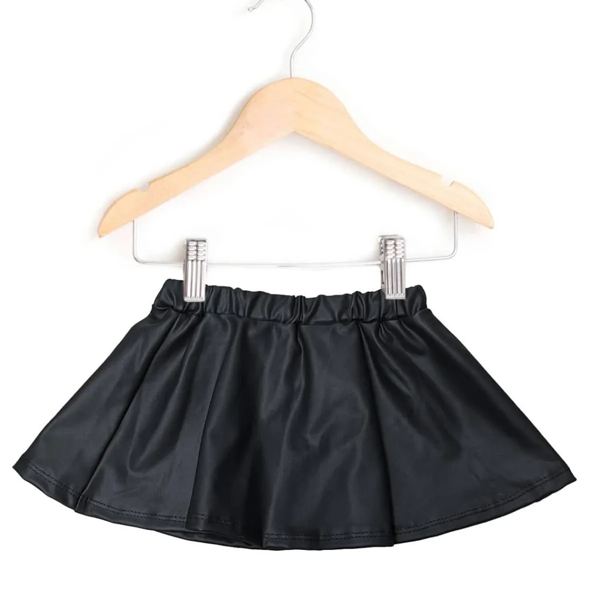 Skirts|Dresses-Posh & Cozy Flowy Skirt (Infant) Vegan Faux Leather