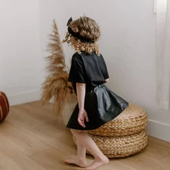 Skirts|Dresses-Posh & Cozy Flowy Skirt (Infant) Vegan Faux Leather