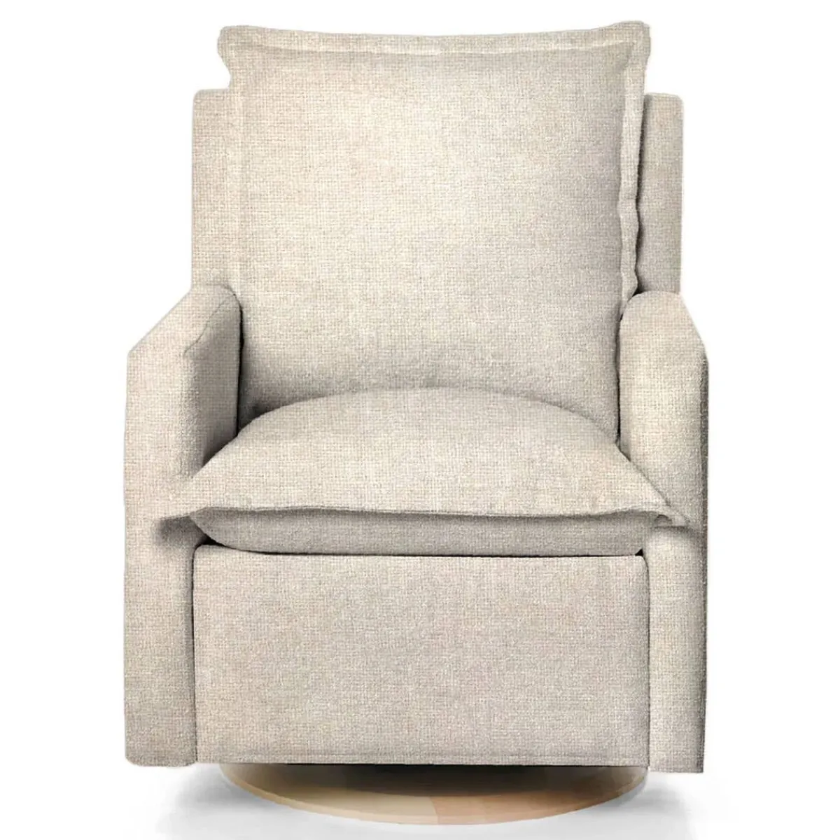 Gliders-Oilo Flynn Recliner Swivel Glider with Wood Base (Grade A)