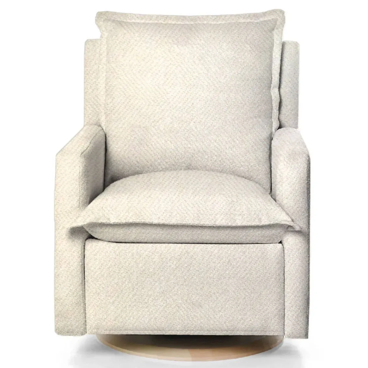 Gliders-Oilo Flynn Recliner Swivel Glider with Wood Base (Grade A)