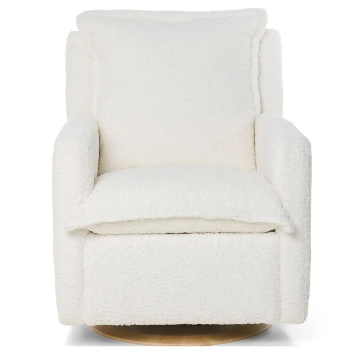 Gliders-Oilo Flynn Recliner Swivel Glider with Wood Base