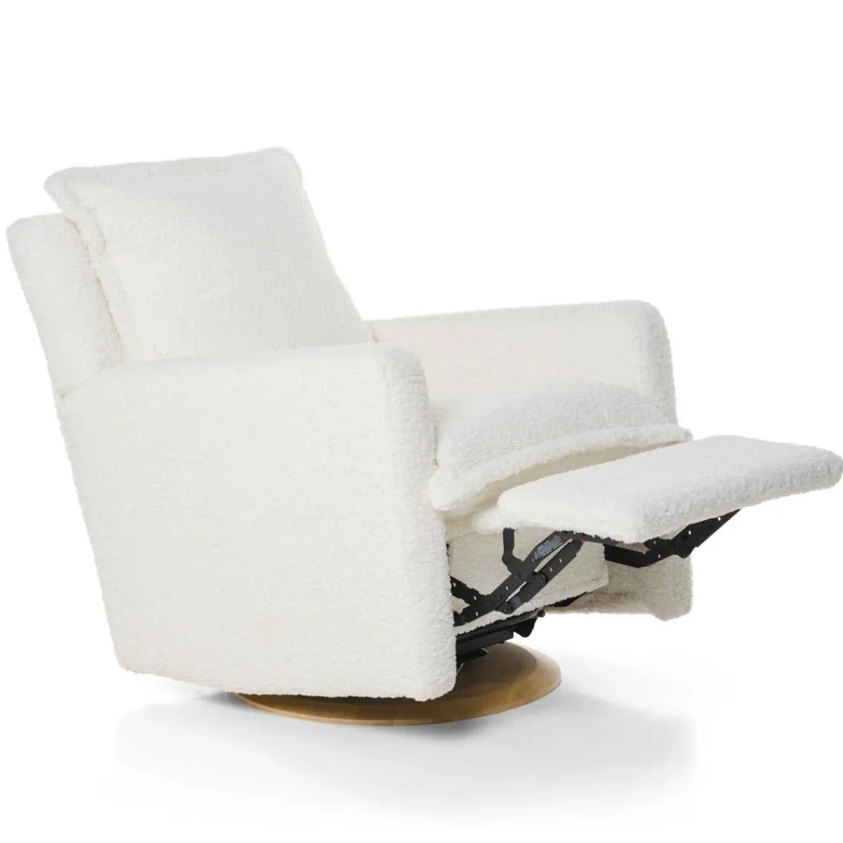 Gliders-Oilo Flynn Recliner Swivel Glider with Wood Base