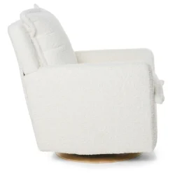 Gliders-Oilo Flynn Recliner Swivel Glider with Wood Base