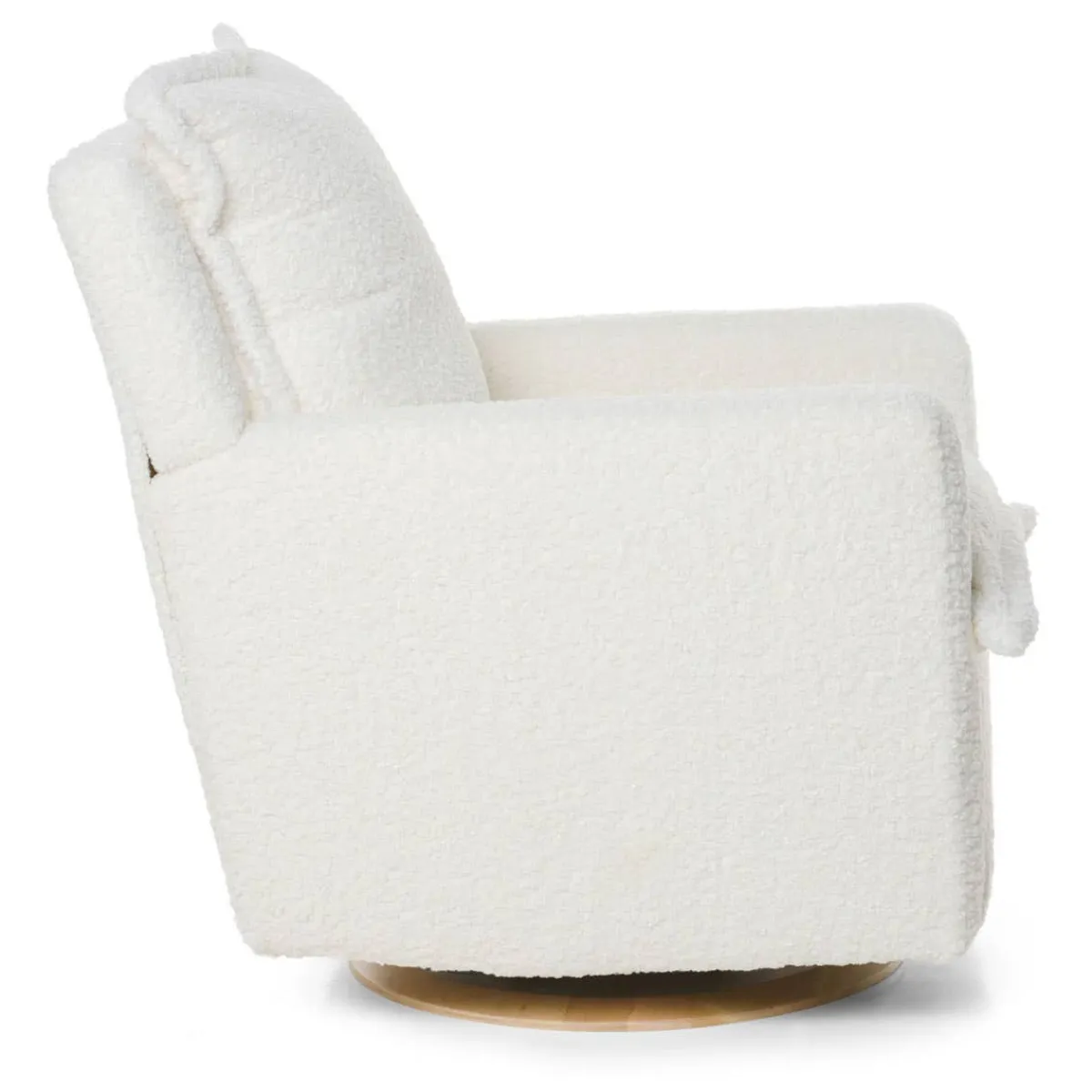 Gliders-Oilo Flynn Recliner Swivel Glider with Wood Base