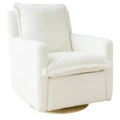 Gliders-Oilo Flynn Recliner Swivel Glider with Wood Base (Grade D)