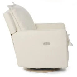 Motorized Gliders|Gliders-Oilo Flynn Swivel Glider Power Recline with Wood Base
