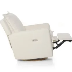 Motorized Gliders|Gliders-Oilo Flynn Swivel Glider Power Recline with Wood Base