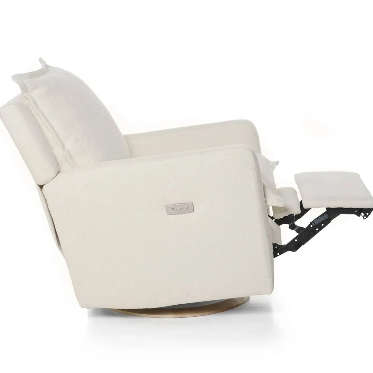 Motorized Gliders|Gliders-Oilo Flynn Swivel Glider Power Recline with Wood Base