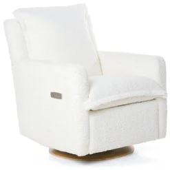 Motorized Gliders|Gliders-Oilo Flynn Swivel Glider Power Recline with Wood Base