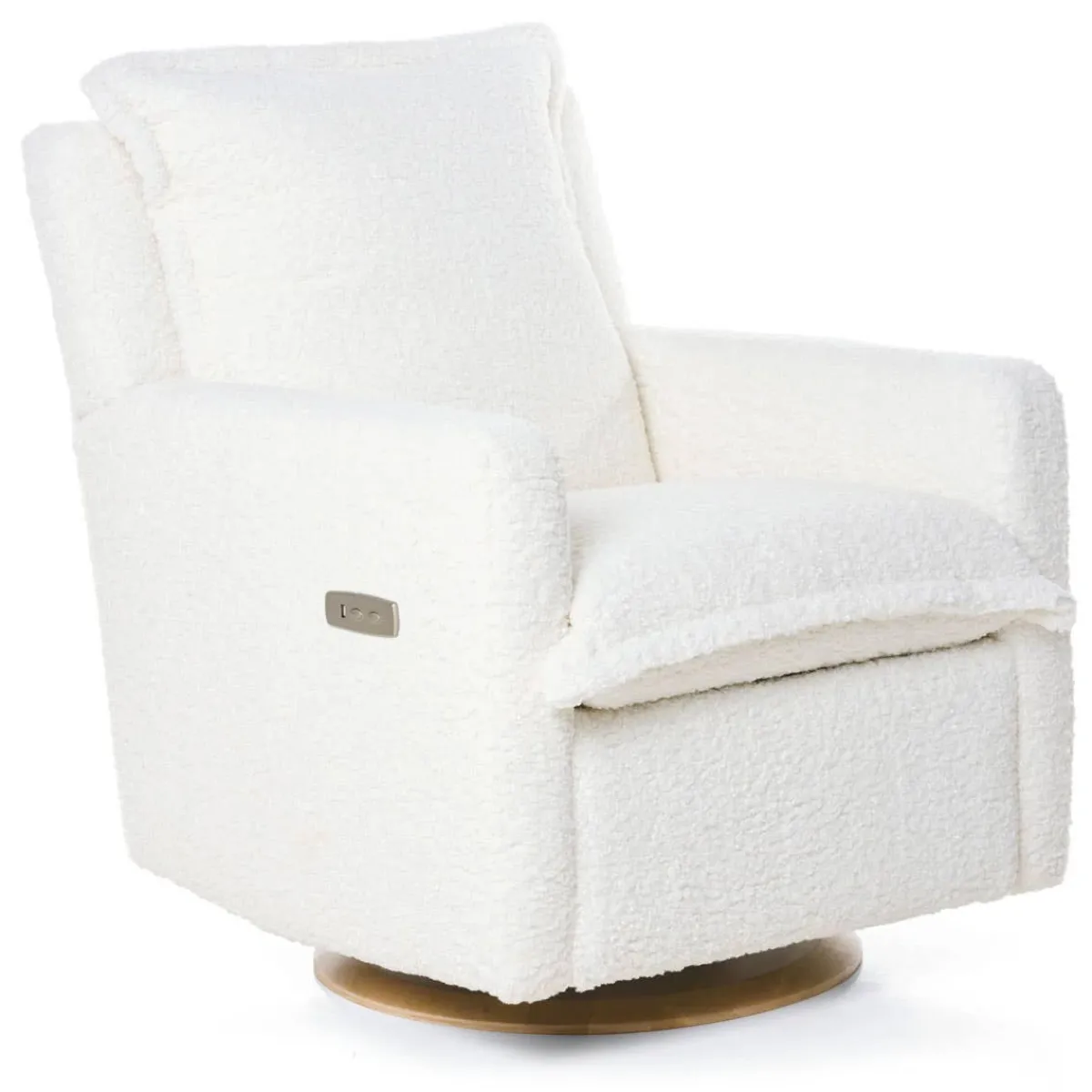 Motorized Gliders|Gliders-Oilo Flynn Swivel Glider Power Recline with Wood Base