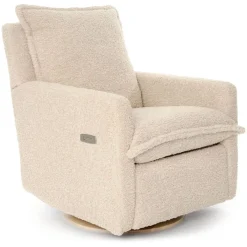 Motorized Gliders|Gliders-Oilo Flynn Swivel Glider Power Recline with Wood Base