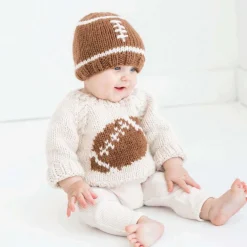 Soft Soles|Perforated Sneakers-Huggalugs Football Sweater Natural