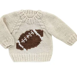 Soft Soles|Perforated Sneakers-Huggalugs Football Sweater Natural