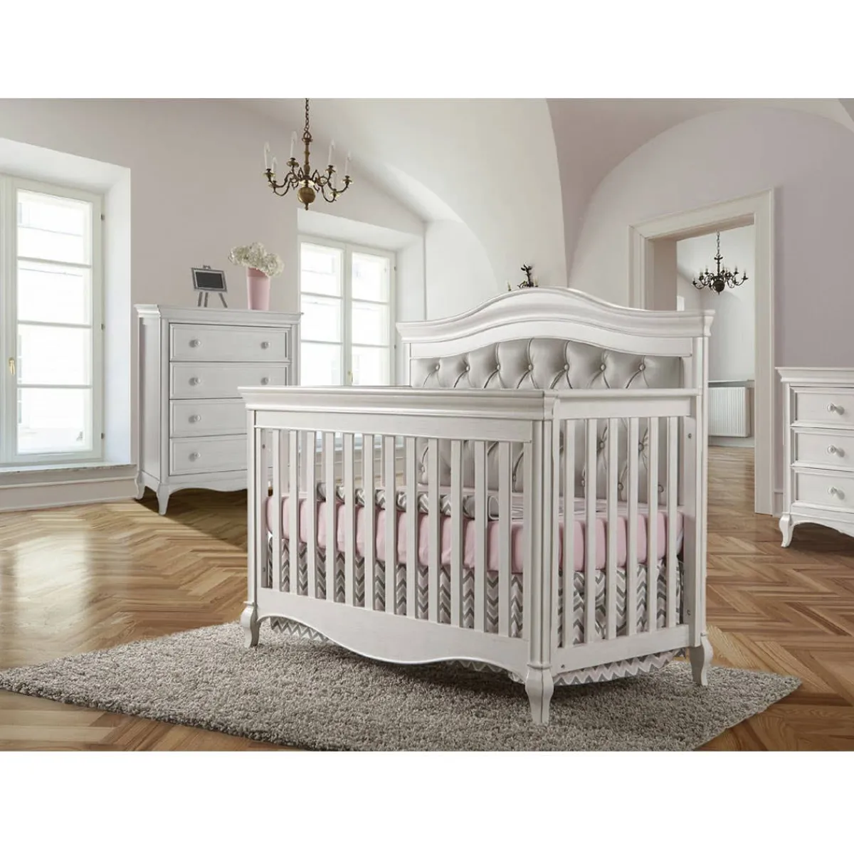 Convertible Cribs-Pali Forever Crib with Vinyl Panel