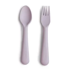 Kids Utensils|Toddler Training Utensils-Mushie Fork & Spoon Set