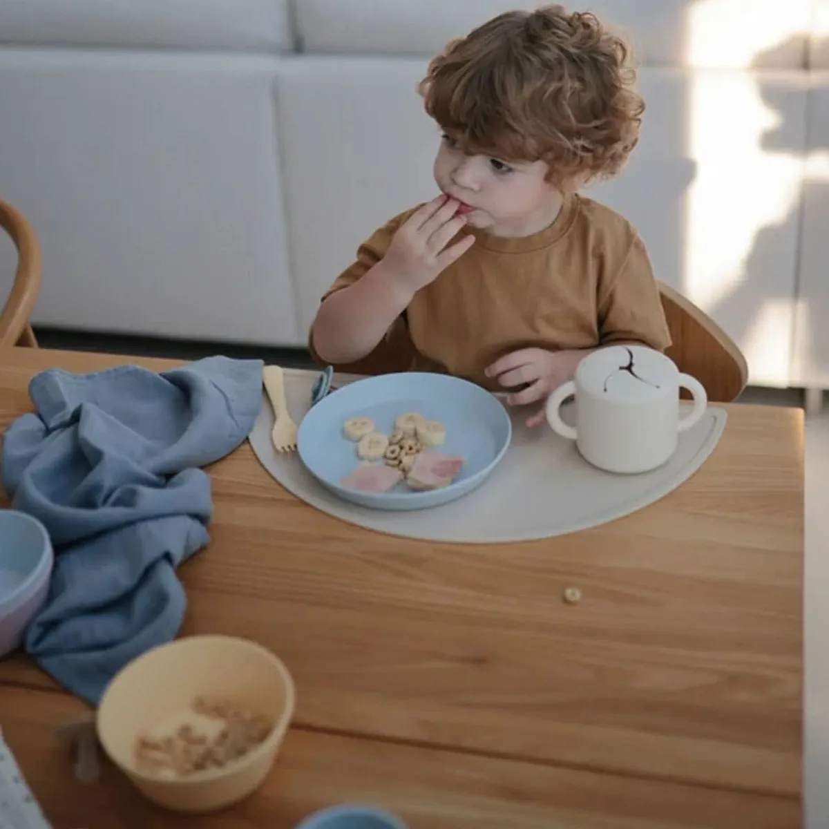 Kids Utensils|Toddler Training Utensils-Mushie Fork & Spoon Set