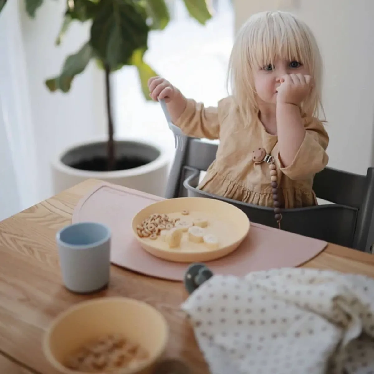 Kids Utensils|Toddler Training Utensils-Mushie Fork & Spoon Set