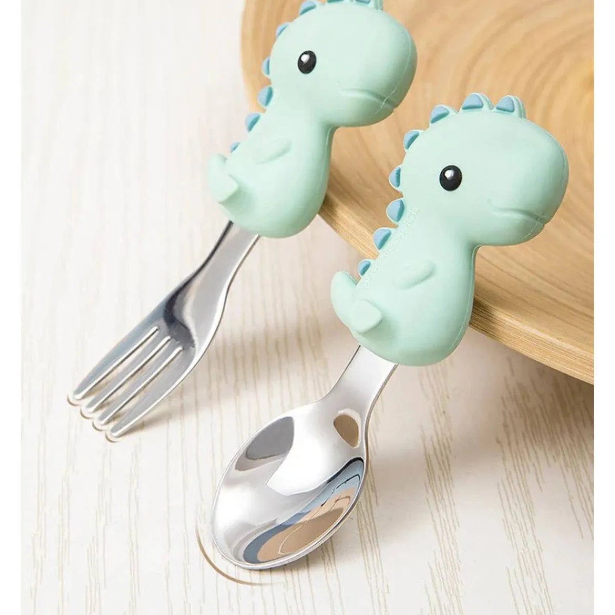 Kids Utensils|Toddler Training Utensils-Glitter & Spice Fork & Spoon Set