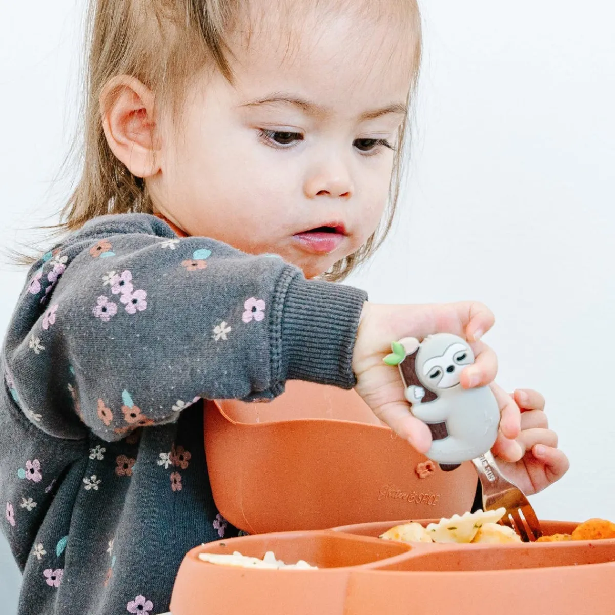 Kids Utensils|Toddler Training Utensils-Glitter & Spice Fork & Spoon Set