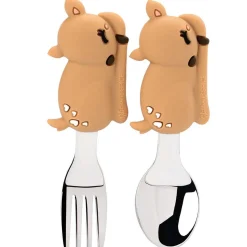 Kids Utensils|Toddler Training Utensils-Glitter & Spice Fork & Spoon Set
