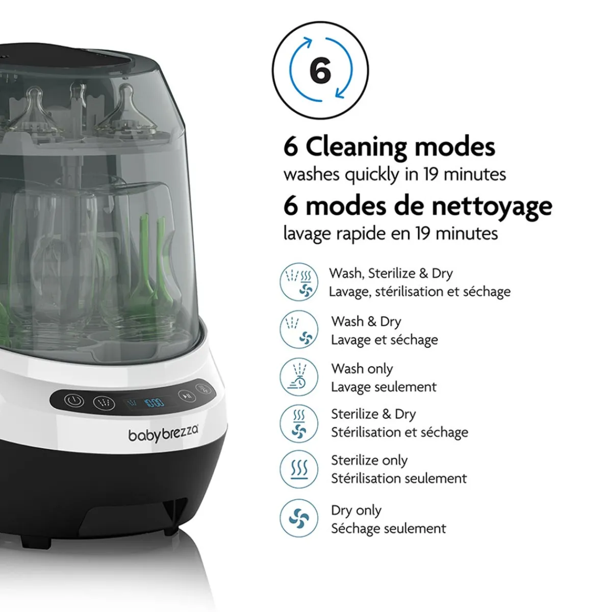 Formula Dispensers|Bottle Warmers-Baby Brezza Formula Pro Advance + Bottle Washer Pro
