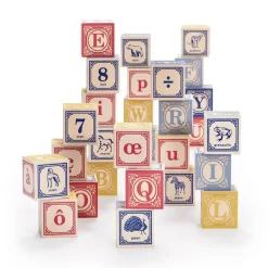 Wooden Toys|Blocks + Shape Sorters-Uncle Goose French ABC Blocks